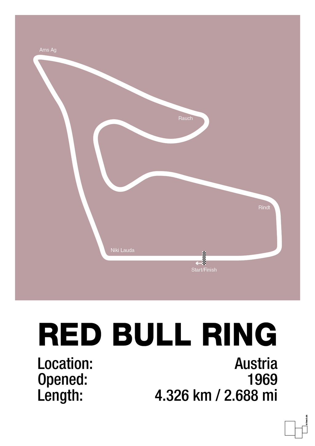plakat: red bull ring - light rose-Formel 1-A1two3