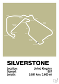 plakat: silverstone circuit - back to nature-Formel 1-A1two3