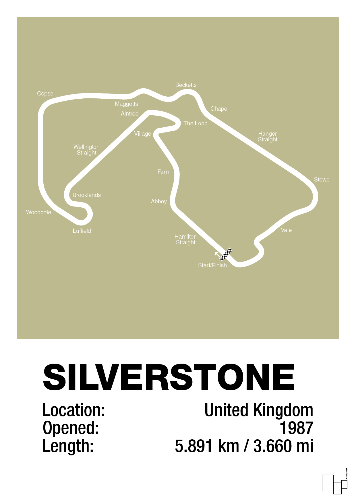 plakat: silverstone circuit - back to nature-Formel 1-A1two3