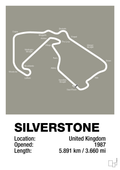 plakat: silverstone circuit - battleship gray-Formel 1-A1two3