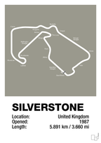 plakat: silverstone circuit - battleship gray-Formel 1-A1two3