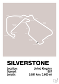 plakat: silverstone circuit - broken beige-Formel 1-A1two3