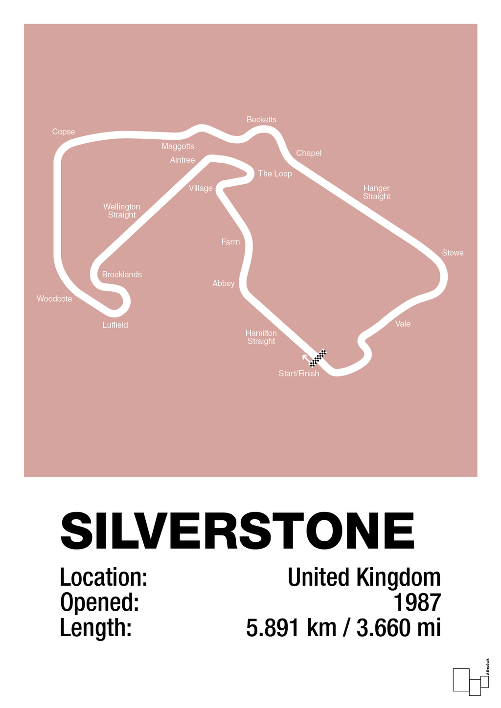 plakat: silverstone circuit - bubble shell-Formel 1-A1two3