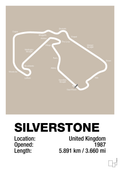 plakat: silverstone circuit - creamy mushroom-Formel 1-A1two3