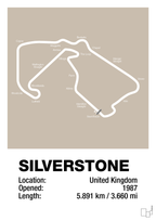 plakat: silverstone circuit - creamy mushroom-Formel 1-A1two3