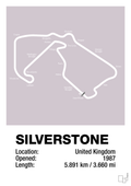 plakat: silverstone circuit - dusty lilac-Formel 1-A1two3