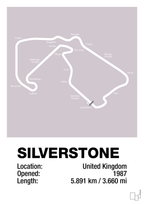 plakat: silverstone circuit - dusty lilac-Formel 1-A1two3
