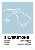 plakat: silverstone circuit - heavenly blue-Formel 1-A1two3
