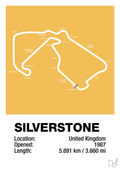 plakat: silverstone circuit - honeycomb-Formel 1-A1two3