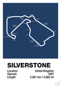 plakat: silverstone circuit - lapis blue-Formel 1-A1two3