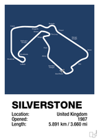 plakat: silverstone circuit - lapis blue-Formel 1-A1two3