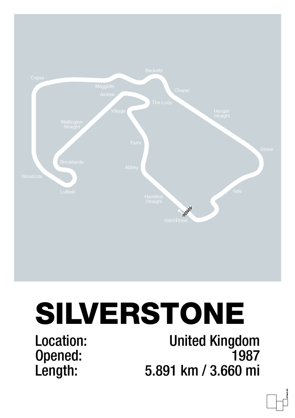 plakat: silverstone circuit - light drizzle-Formel 1-A1two3