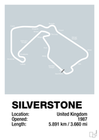 plakat: silverstone circuit - light drizzle-Formel 1-A1two3