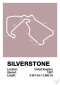 plakat: silverstone circuit - light rose-Formel 1-A1two3