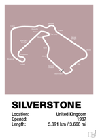 plakat: silverstone circuit - light rose-Formel 1-A1two3