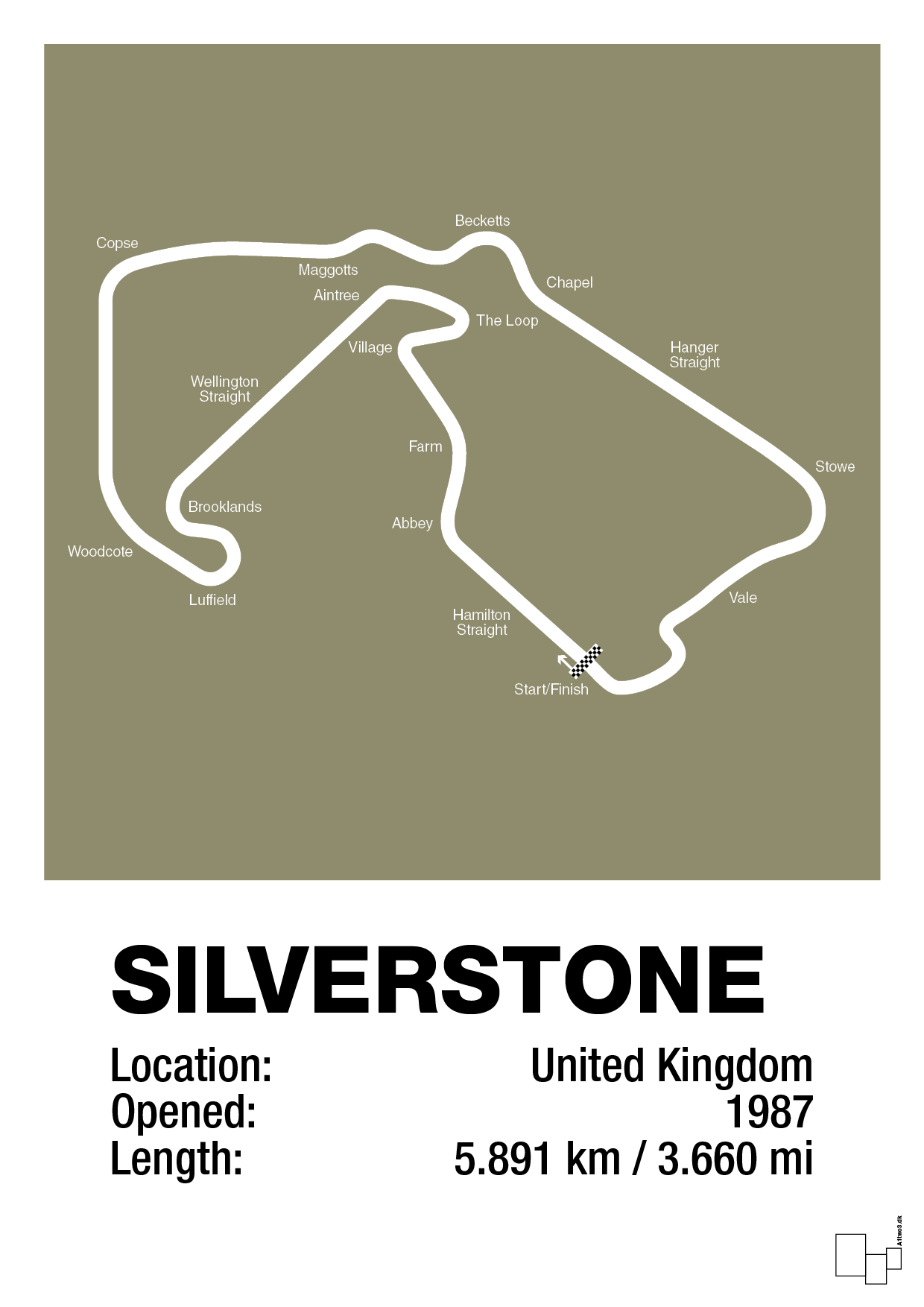 plakat: silverstone circuit - misty forrest-Formel 1-A1two3