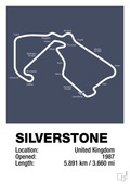 plakat: silverstone circuit - petrol-Formel 1-A1two3
