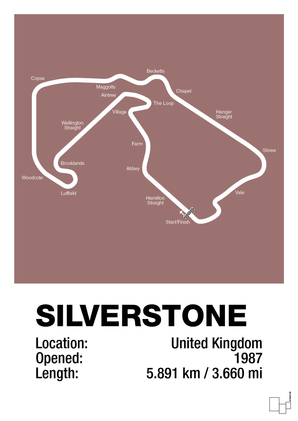 plakat: silverstone circuit - plum-Formel 1-A1two3