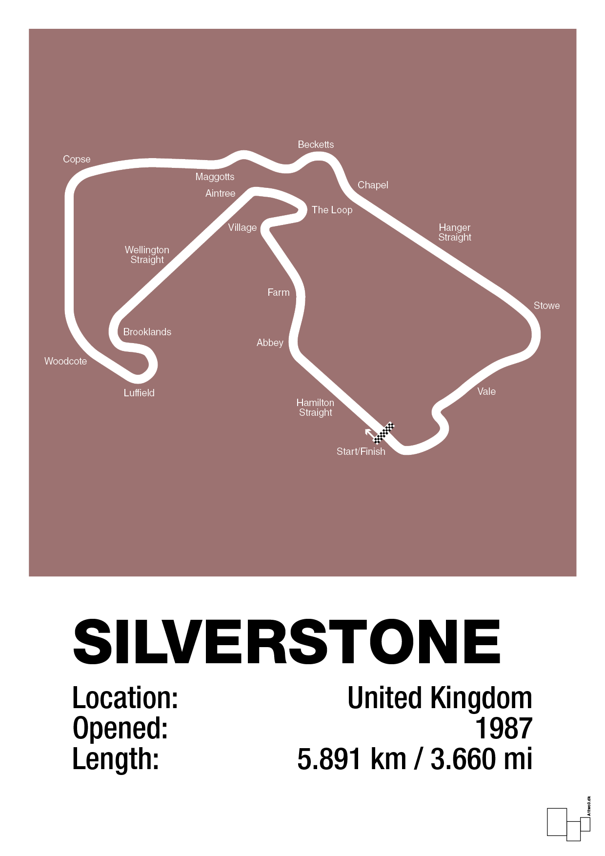 plakat: silverstone circuit - plum-Formel 1-A1two3