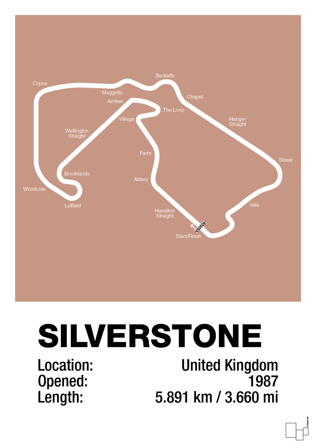 plakat: silverstone circuit - powder-Formel 1-A1two3