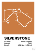 plakat: silverstone circuit - rumba orange-Formel 1-A1two3