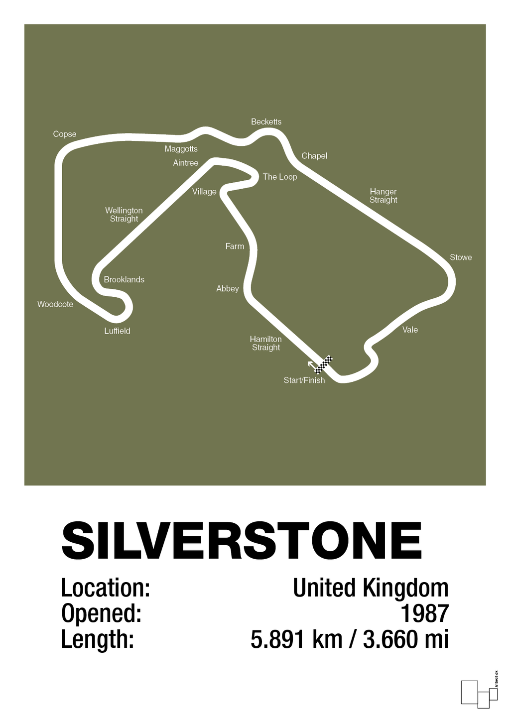 plakat: silverstone circuit - secret meadow-Formel 1-A1two3