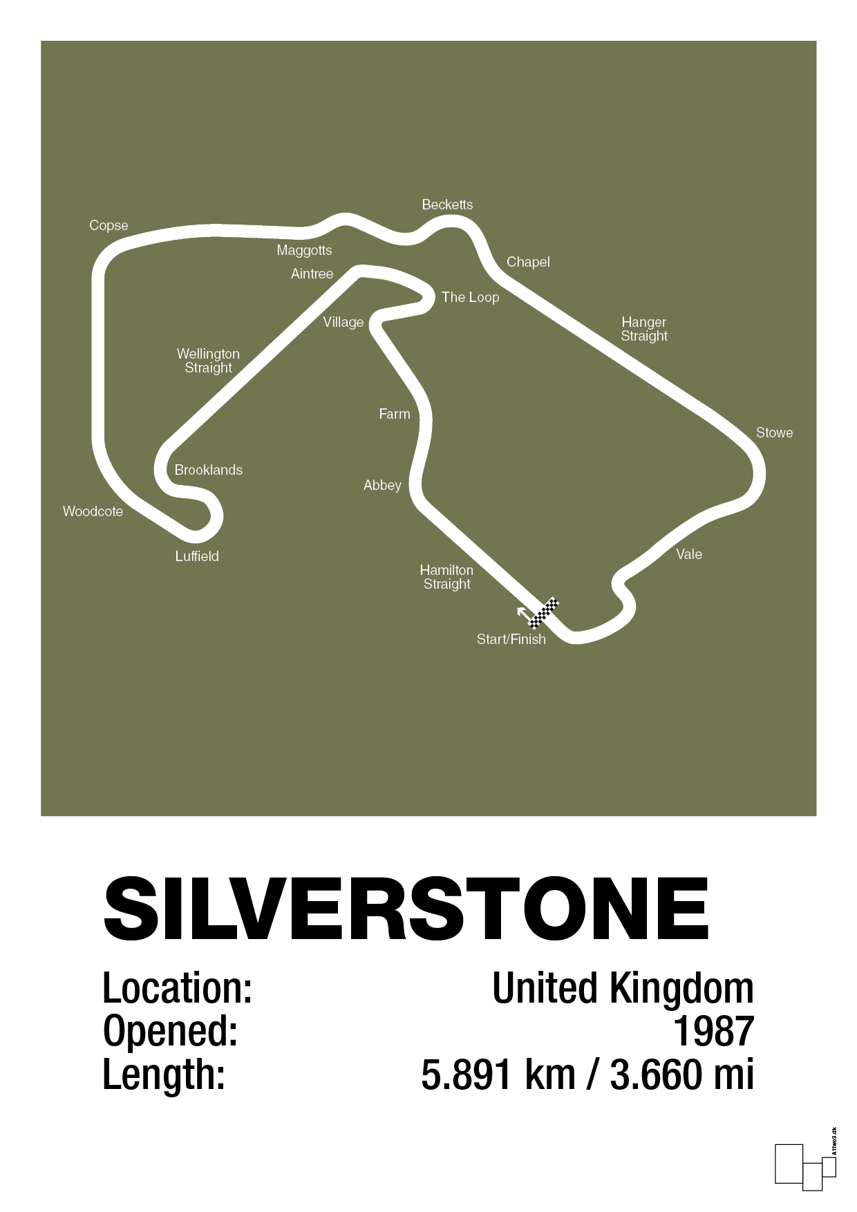 plakat: silverstone circuit - secret meadow-Formel 1-A1two3