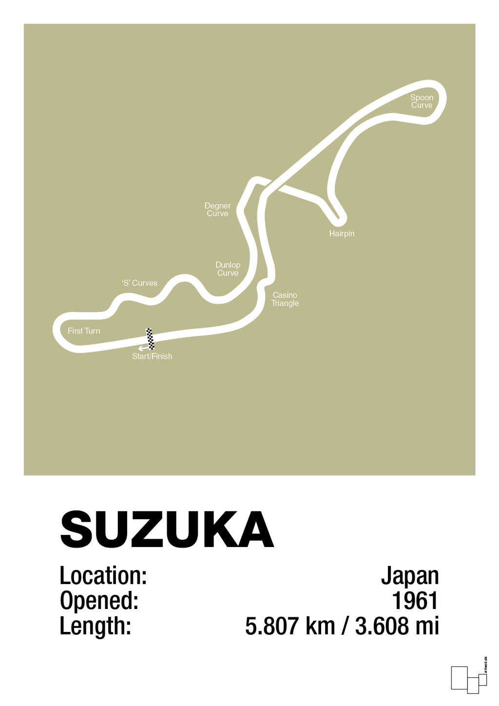 plakat: suzuka circuit - back to nature-Formel 1-A1two3