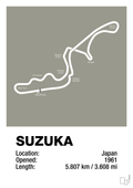 plakat: suzuka circuit - battleship gray-Formel 1-A1two3