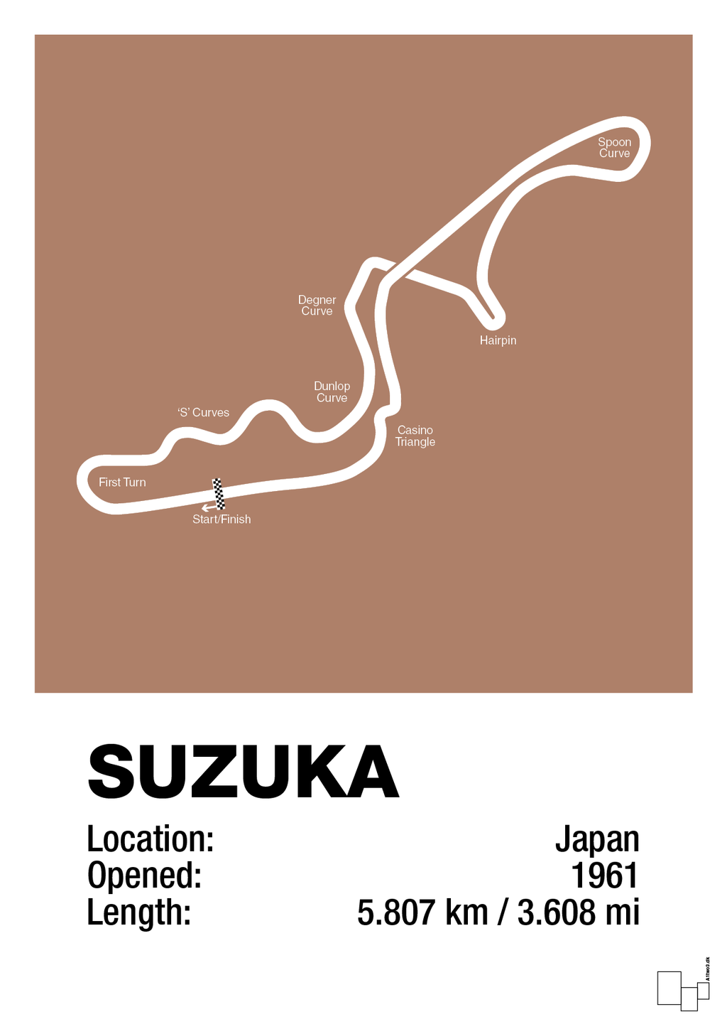 plakat: suzuka circuit - cider spice-Formel 1-A1two3