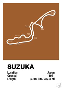 plakat: suzuka circuit - cognac