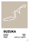 plakat: suzuka circuit - creamy mushroom-Formel 1-A1two3