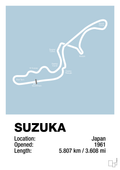 plakat: suzuka circuit - heavenly blue-Formel 1-A1two3