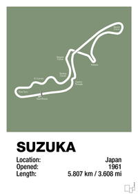 plakat: suzuka circuit - jade