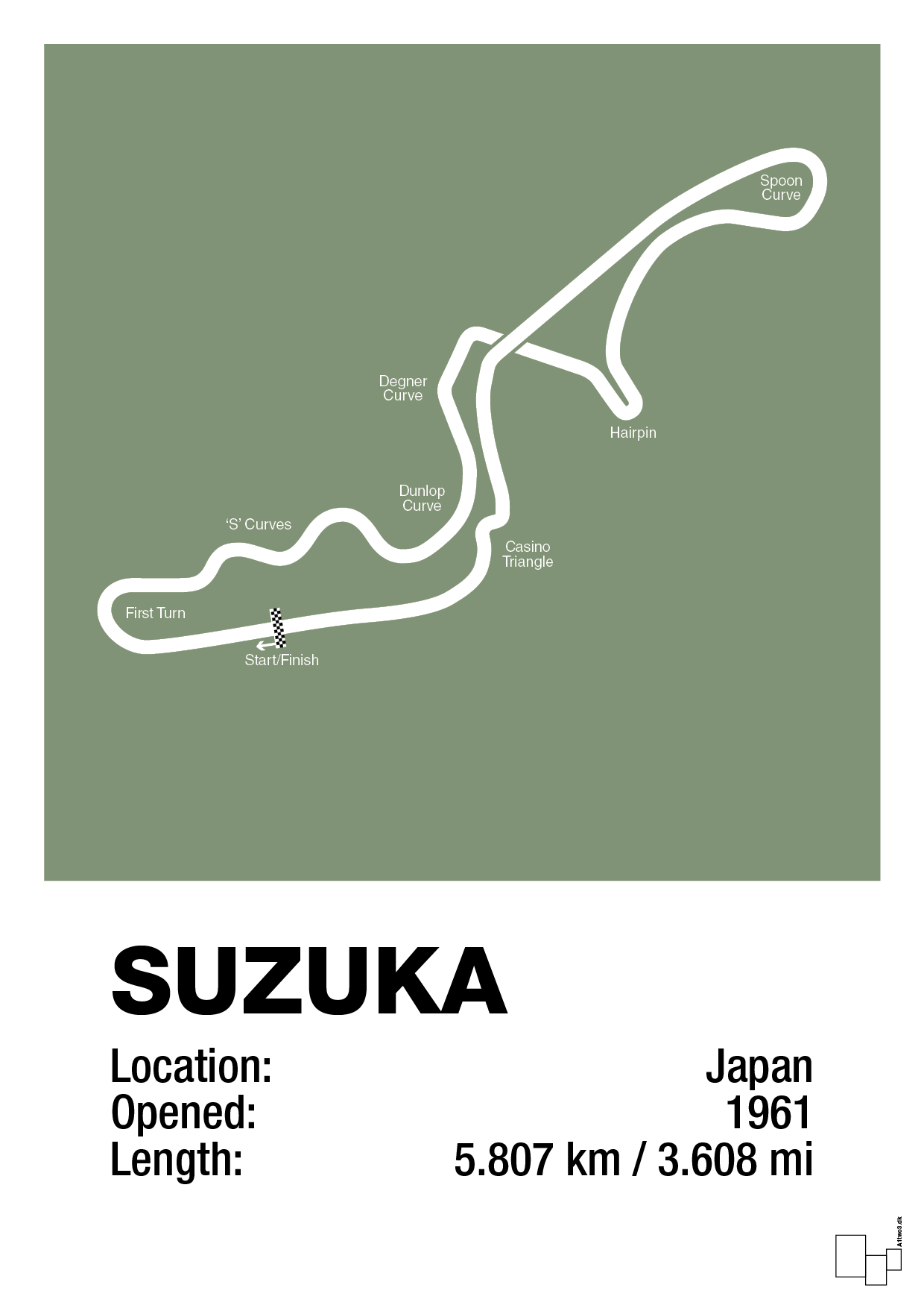 plakat: suzuka circuit - jade-Formel 1-A1two3
