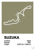 plakat: suzuka circuit - misty forrest-Formel 1-A1two3