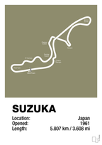 plakat: suzuka circuit - misty forrest-Formel 1-A1two3