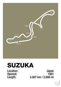 plakat: suzuka circuit - misty forrest