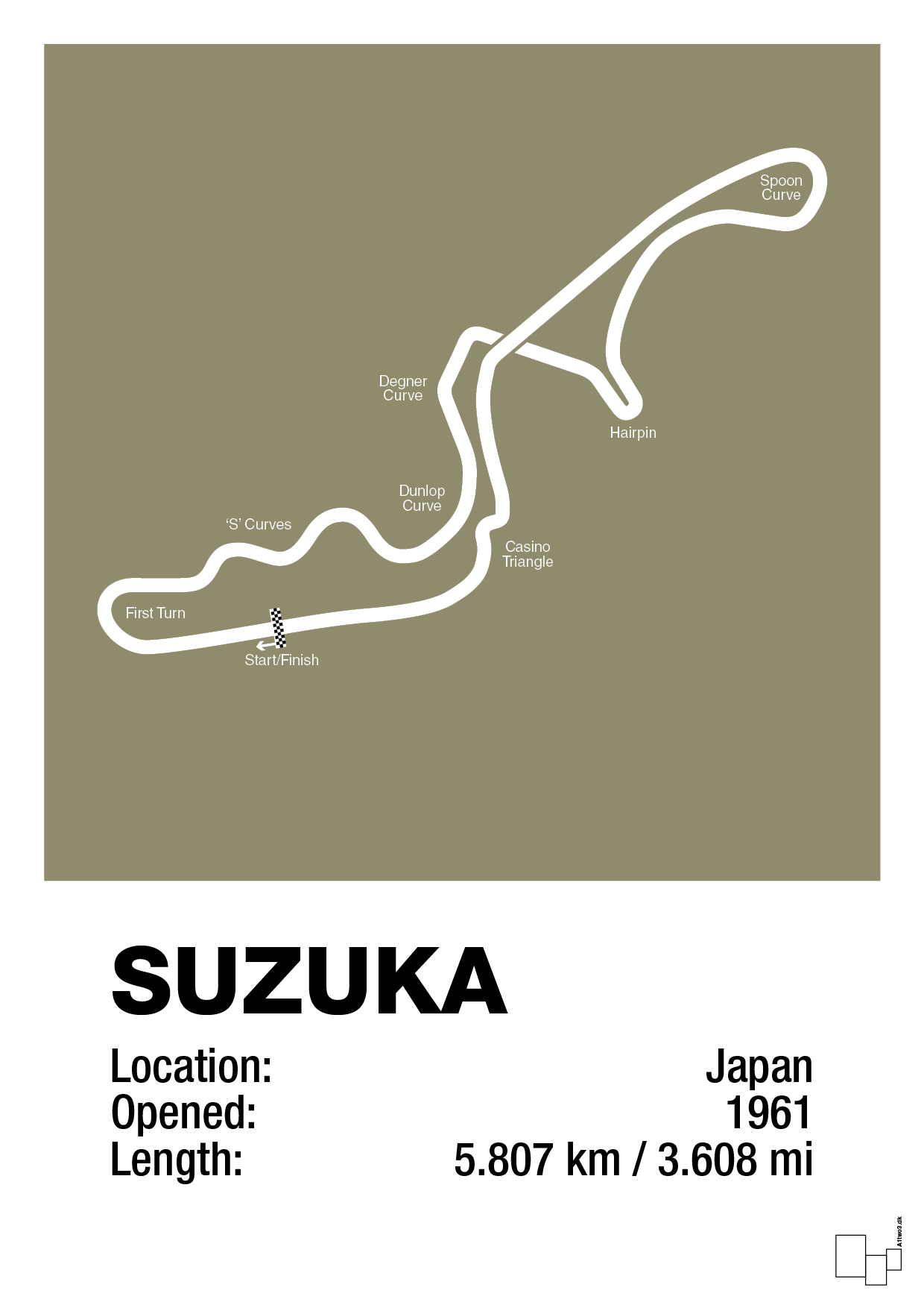 plakat: suzuka circuit - misty forrest-Formel 1-A1two3