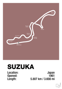 plakat: suzuka circuit - plum