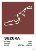 plakat: suzuka circuit - red pepper-Formel 1-A1two3