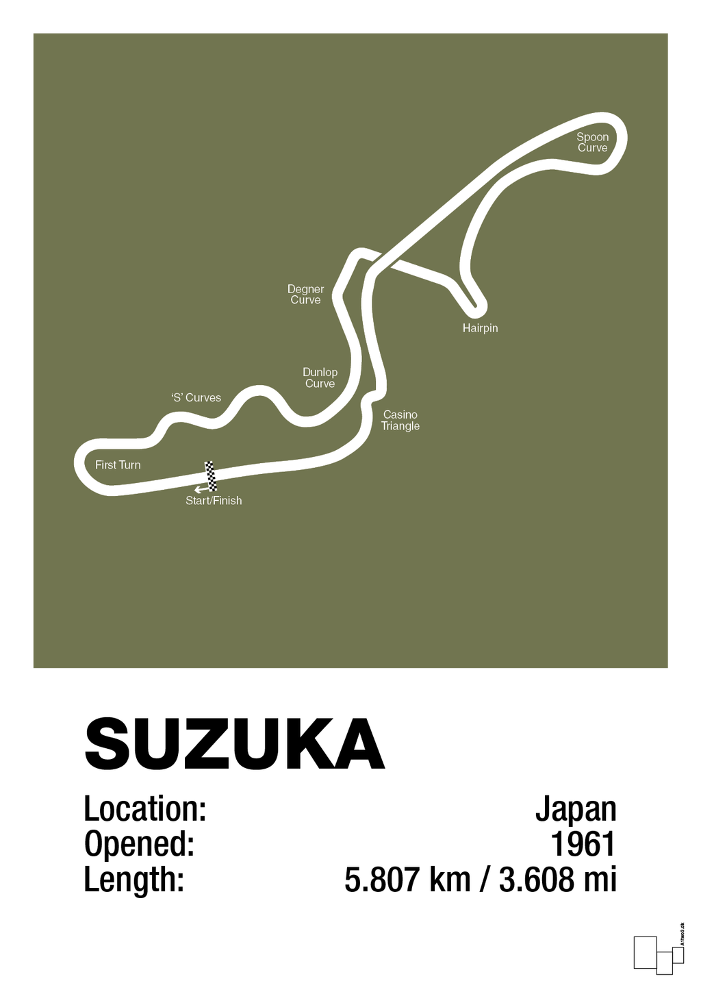 plakat: suzuka circuit - secret meadow-Formel 1-A1two3