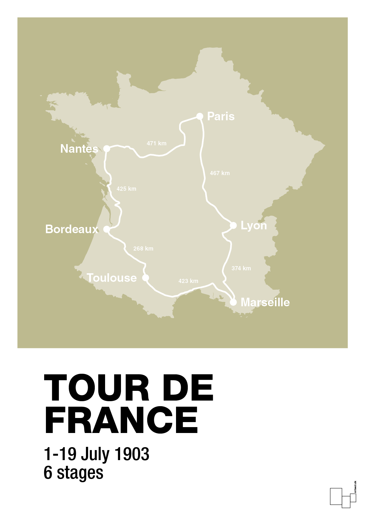 plakat: tour de france - back to nature-Cykling-A1two3