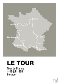 plakat: tour de france - battleship gray