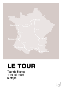 plakat: tour de france - broken beige