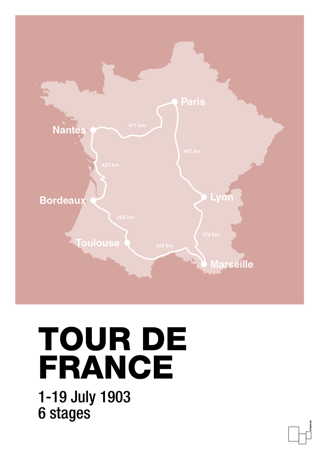 plakat: tour de france - bubble shell-Cykling-A1two3