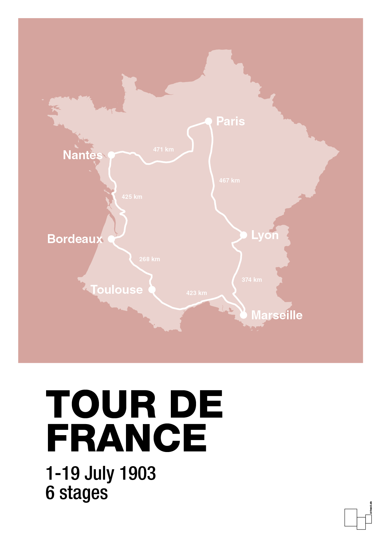 plakat: tour de france - bubble shell-Cykling-A1two3