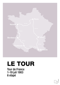 plakat: tour de france - dusty lilac