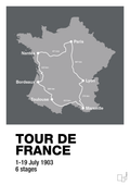 plakat: tour de france - graphic charcoal-Cykling-A1two3