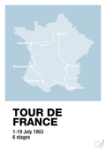 plakat: tour de france - heavenly blue-Cykling-A1two3